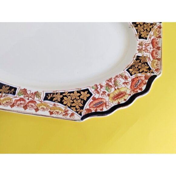 Vintge Myott Serving Platter Derbytone 14 1/2" x 10 1/4" - Picture 4 of 13